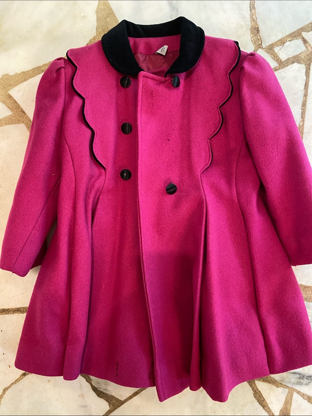 Girls vintage wool dress coat